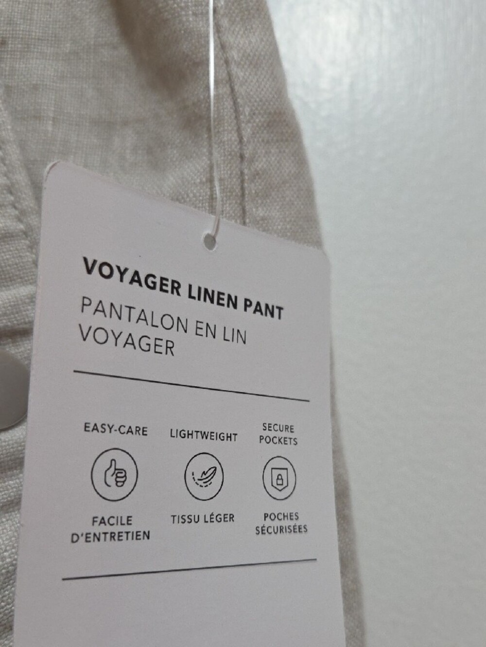 Athleta Natural Linen Voyager Pants NWT - Picture 2 of 8